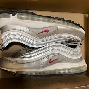 Men’s Air Max ‘97 silver and red sz 7.5